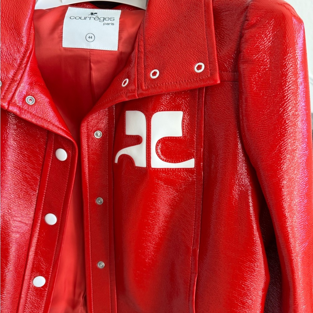Courreges Red Reedition Vinyl Jacket - Picture 4 of 12